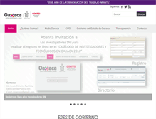 Tablet Screenshot of cocyt.oaxaca.gob.mx