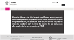 Desktop Screenshot of iocifed.oaxaca.gob.mx