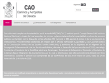 Tablet Screenshot of cao.oaxaca.gob.mx